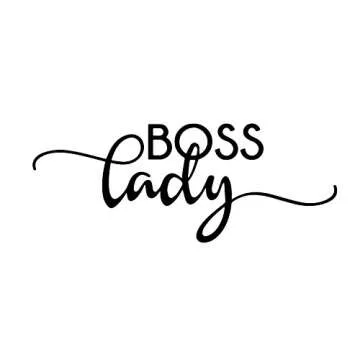 Boss Lady Inspirational Quotes Wall Art Decal 9" x 23"