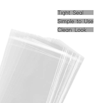 Purple Q Crafts Self-Sealing Clear Bags for Gifts