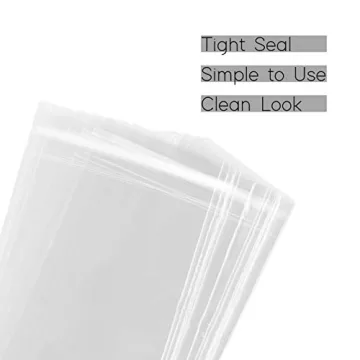 Purple Q Crafts Self-Sealing Clear Bags for Gifts