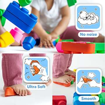 Far far land -Super Soft Building Blocks for Toddlers Ages 1-3 Years– Teaches & Enhances Creativit...