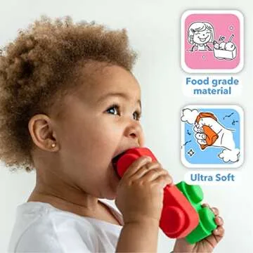 Far far land -Super Soft Building Blocks for Toddlers Ages 1-3 Years– Teaches & Enhances Creativity and Fine Motor Skills- STEM Building Set - 42 Pieces