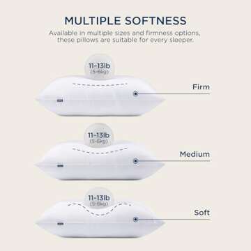 Bedsure Firm Pillows Queen Size Set of 2 - Bed Pillows 2 Pack for Sleeping, Hotel Quality Premium Do...