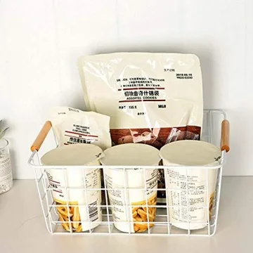 LeleCAT White Wire Baskets - Stylish Storage Organizer Set