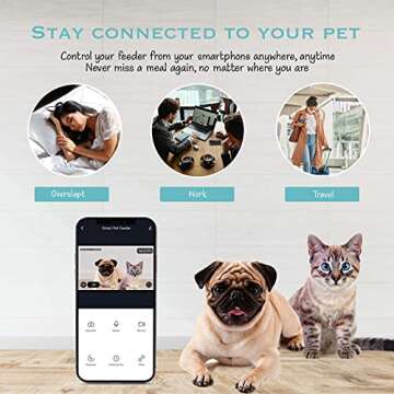 SEKOYA Smart Pet Feeder with 1080p Camera and WiFi