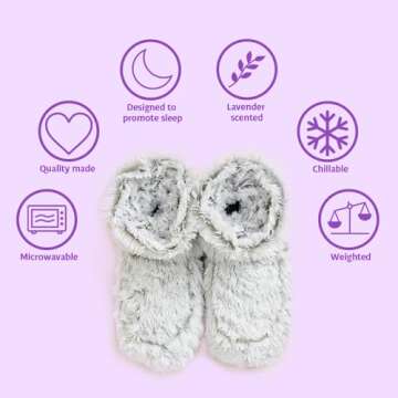 warmies Microwaveable House Slipper Boots for Women - Womens Shoe Sizes 6-10 - Comfy, Soft & Fuzzy I...
