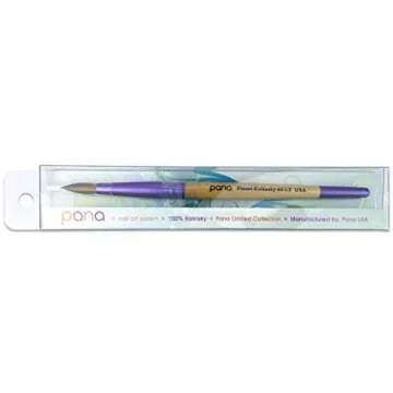 Pana Acrylic Nail Brush Kolinsky Hair Purple Wood Handle