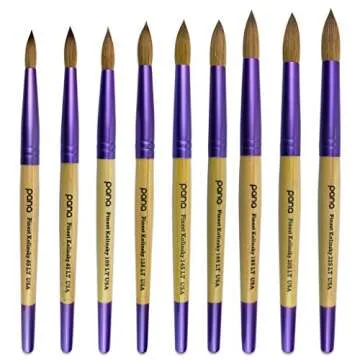 Pana Acrylic Nail Brush Kolinsky Hair Purple Wood Handle