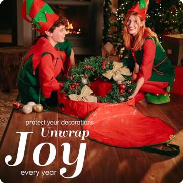Durable Christmas Wreath Storage Bag - Convenient & Spacious