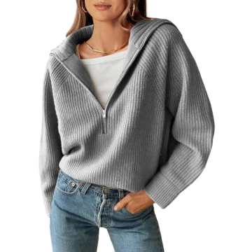 Stylish Comfort: BTFBM Women’s Half Zip Pullover Sweater