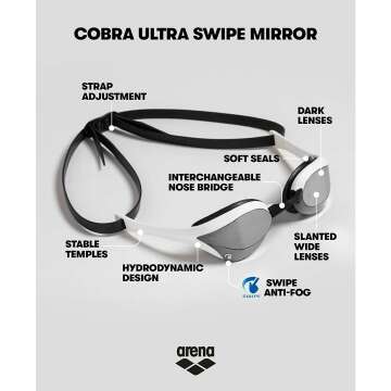 Arena Cobra Ultra Swipe Swim Goggles for Racing