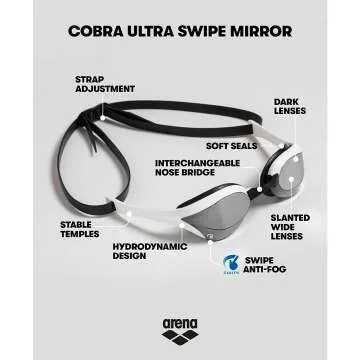 Arena Cobra Ultra Swipe Swim Goggles for Racing