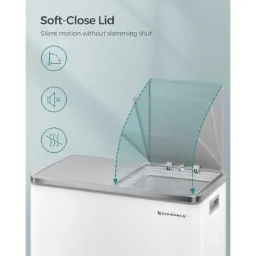 SONGMICS 2x8 Gallon Dual Trash Can for Kitchen