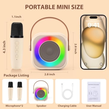 Fun Jeefu Kids Karaoke Machine - Best Gift for Ages 3-12