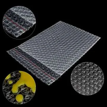 100PCS Bubble Out Bags, Clear Cushioned Pouches, Bubble Pouch Bags, Self-Sealing for Mailing, Shipping, Packing, Packaging, Storage and Moving