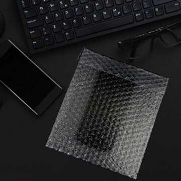 100PCS Bubble Out Bags, Clear Cushioned Pouches, Bubble Pouch Bags, Self-Sealing for Mailing, Shipping, Packing, Packaging, Storage and Moving