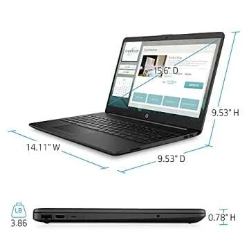 HP 2022 15.6" FHD Laptop, Intel Celeron, 128GB SSD, Office 365