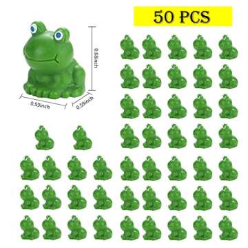 EKisemio 50 Pcs Mini Frog Garden Decor - Whimsical Home & Garden Accents