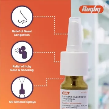 Rugby Budesonide Nasal Spray Allergy Relief 0.285 Fl. Oz