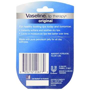Vaseline Lip Therapy Original, .25 oz (Pack of 12)