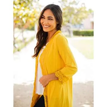 Lace Trim Wrap Cardigan for Effortless Style and Comfort