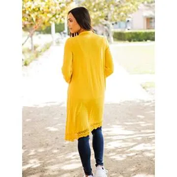 Lace Trim Wrap Cardigan for Effortless Style and Comfort