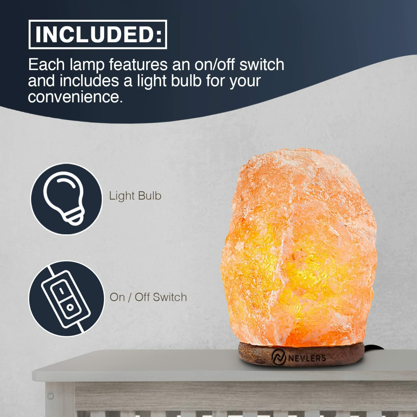 Himalayan Salt Lamp 2 Pack - Authentic & Hand Carved
