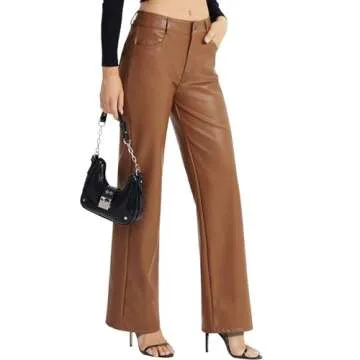 Stylish VILIGO Brown Faux Leather Pants for Every Occasion