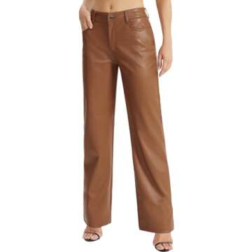 Stylish VILIGO Brown Faux Leather Pants for Every Occasion