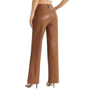 Stylish VILIGO Brown Faux Leather Pants for Every Occasion