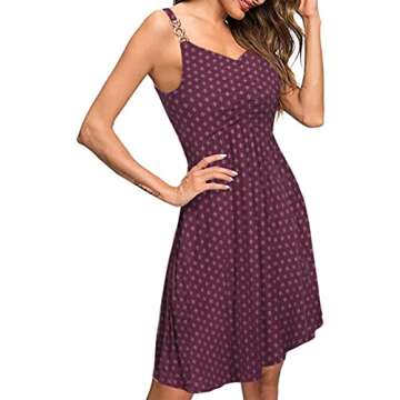 Soesdemo Summer Dresses for Women Sleeveless V Neck Spaghetti Strap A Line 2023 Fashion Sundresses C...