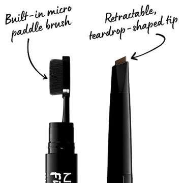 NYX PROFESSIONAL MAKEUP Fill & Fluff Eyebrow Pomade Pencil, Ash Brown