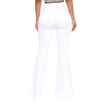 Women's Bell Bottom Jeans for Women High Waisted Flare Jeans Womens Ripped Stretchy Bell Bottoms Pan...