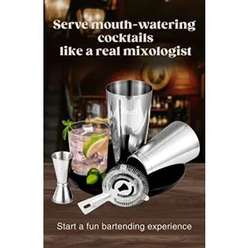 KITESSENSU Boston Cocktail Shaker Set for Mixology Excellence