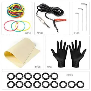 Solong Tattoo Complete Starter Tattoo kit 1 Pro Machine Guns 14 Inks Power Supply Foot Pedal Needles Grips Tips TK110