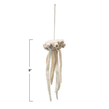 Creative Co-Op 8" Wool Felt Jelly Fish Holiday Ornament