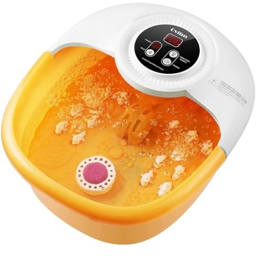 Ovitus Foot Bath Spa Soak with Heat and Massage, Multi-Modes Bubbles and Vibration, Bubbles, Pedicur...