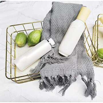 GYY Stylish Gold Metal Storage Basket for Home Use