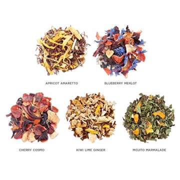 Tea Forte Single Steeps Loose Leaf Herbal Retreat Premium Tea Sampler 15 Count 3 of Each Assorted Blends, Pre-Portioned Single Serve Pouches, Steeps 12 oz