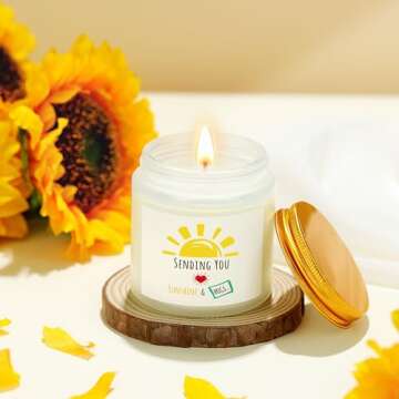 Sunflower Get Well Soon Gift Baskets for Women - Self Care Birthday Gifts - Inspirational Sunshine Box Care Package