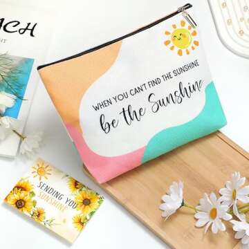 Sunflower Get Well Soon Gift Baskets for Women - Self Care Birthday Gifts - Inspirational Sunshine Box Care Package