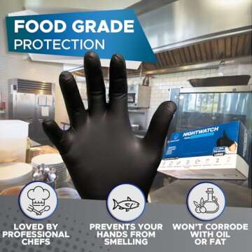 NIGHTWATCH Disposable Food Safe Gloves - S-XXL, 100 Ct