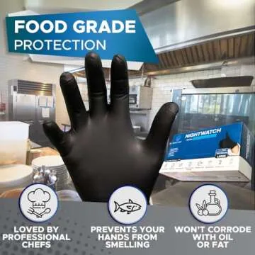 NIGHTWATCH Disposable Food Safe Gloves - S-XXL, 100 Ct