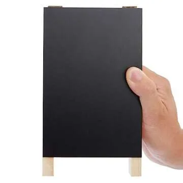2 Pack Mini Chalkboard Easel Signs for Tabletop Decorations, Restaurant Food Display, Message Boards, Small Business, Wedding, Catering Events, Coffee Shop (4.5x7.5 in)