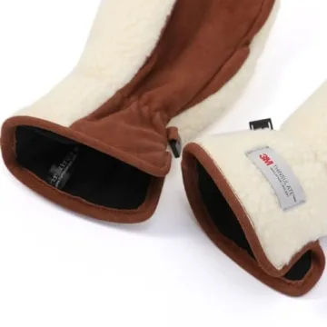 Stylish Warm Harssidanzar Women's Sherpa Mittens