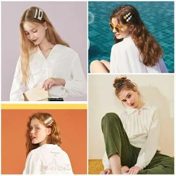 28 PCS Handmade Hingwah Hair Clips - Elegant Gifts