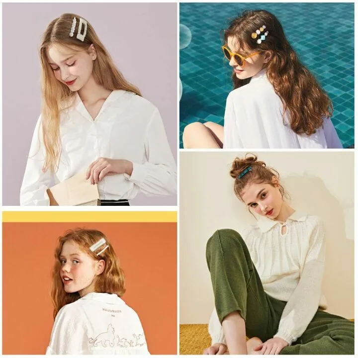 28 PCS Handmade Hingwah Hair Clips - Elegant Gifts