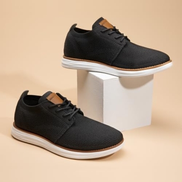 Bruno Marc Mens AirEaseⅠ Mesh Sneakers Oxfords Lace-Up Lightweight Casual Walking Shoes, 1/Black - 12(Grand-01)