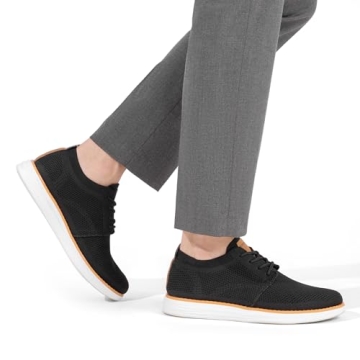 Bruno Marc Mens AirEaseⅠ Mesh Sneakers Oxfords Lace-Up Lightweight Casual Walking Shoes, 1/Black - 12(Grand-01)