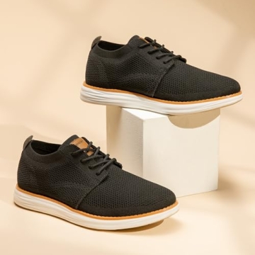 Bruno Marc Mens AirEaseⅠ Mesh Sneakers Oxfords Lace-Up Lightweight Casual Walking Shoes, 1/Black - 12(Grand-01)