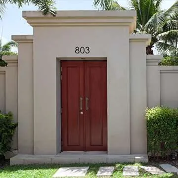 8 Inch Floating House Numbers - Modern Exterior Address Sign for Homes